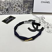 Fortok Chanel Denim Blue/Dark Blue Headband - 6