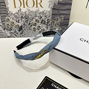 Fortok Chanel Denim Blue/Dark Blue Headband - 4