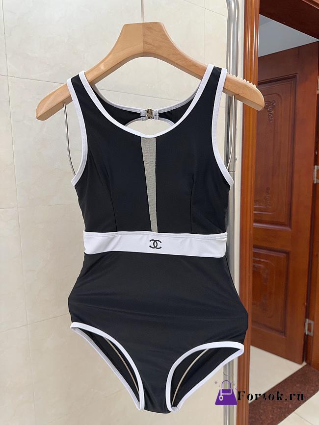 Fortok Chanel Swimsuit Black - 1