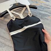 Fortok Chanel One-piece Swimsuit Black - 5