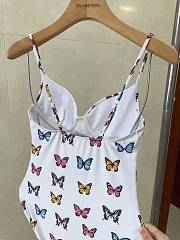 Fortok Versace Butterfly Pattern Swimsuit White - 5