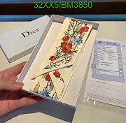 Fortok Dior Hibiscus Silk Scarf 6x105cm - 2