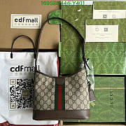 Fortok Gucci Medium Ophidia GG Shoulder Bag Brown 23x21x12cm - 3