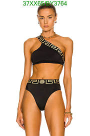 Fortok Versace Greca One-Shoulder Bikini Top Black - 1