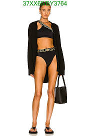 Fortok Versace Greca One-Shoulder Bikini Top Black - 2