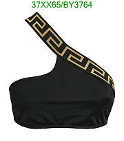 Fortok Versace Greca One-Shoulder Bikini Top Black - 3