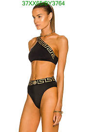 Fortok Versace Greca One-Shoulder Bikini Top Black - 4