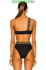 Fortok Versace Greca One-Shoulder Bikini Top Black - 6