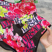 Fortok Versace One-piece Printed Swimsuit Black & Pink - 3