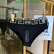 Fortok Versace Bikini Top With Greca Band Black - 4