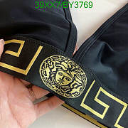 Fortok Versace Bikini Top With Greca Band Black - 6