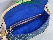 Fortok Louis Vuitton Diane Handbag Blue Denim M45985 25x15x9cm - 2