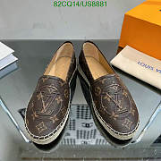 Fortok Louis Vuitton Bidart Logo Embossed Slip-on Brown - 1