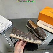 Fortok Louis Vuitton Bidart Logo Embossed Slip-on Brown - 3