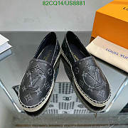 Fortok Louis Vuitton Bidart Logo Embossed Slip-on Black - 1