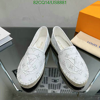 Fortok Louis Vuitton Bidart Logo Embossed Slip-on White