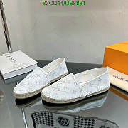 Fortok Louis Vuitton Bidart Logo Embossed Slip-on White - 3
