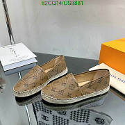 Fortok Louis Vuitton Bidart Logo Embossed Slip-on Light Brown - 6