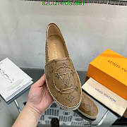 Fortok Louis Vuitton Bidart Logo Embossed Slip-on Light Brown - 4