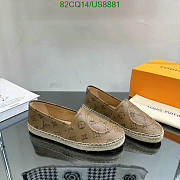 Fortok Louis Vuitton Bidart Logo Embossed Slip-on Light Brown - 2