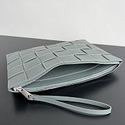 Fortok Bottega Veneta Large Intreccio Leather Wristlet Pouch Green 649616 35x25x1cm - 6