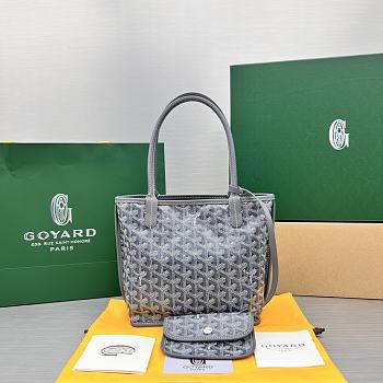 Fortok Goyard Mini Tote Bag Grey & Black