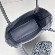Fortok Goyard Mini Tote Bag Grey & Black - 6