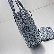 Fortok Goyard Mini Tote Bag Grey & Black - 5