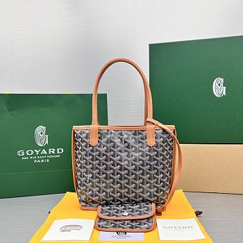 Fortok Goyard Mini Tote Bag Black & Brown