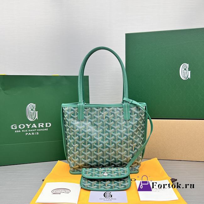 Fortok Goyard Mini Tote Bag Green - 1