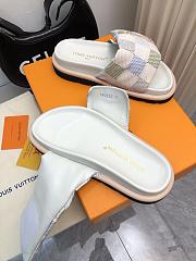 Fortok Louis Vuitton Pool Pillow Flat Comfort Mules Bleu Clair - 5