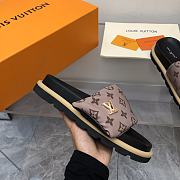 Fortok Louis Vuitton Pool Pillow Flat Comfort Mules Light Brown - 2