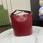 Fortok Gucci Original Mini Bucket Bag Red 782908 18.5x20.5x12.5cm - 4