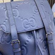 Fortok Gucci Jumbo GG Backpack Blue Leather 625770 34x41x12cm - 6