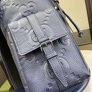 Fortok Gucci Jumbo GG Backpack Blue Leather 625770 34x41x12cm - 5