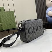 Fortok Gucci Mini Shoulder Bag Grey and Black GG Supreme Canvas 768391 14x23.5x6cm - 6