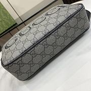 Fortok Gucci Mini Shoulder Bag Grey and Black GG Supreme Canvas 768391 14x23.5x6cm - 4