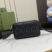 Fortok Gucci Mini Shoulder Bag Black GG Supreme Canvas 768391 14x23.5x6cm - 1