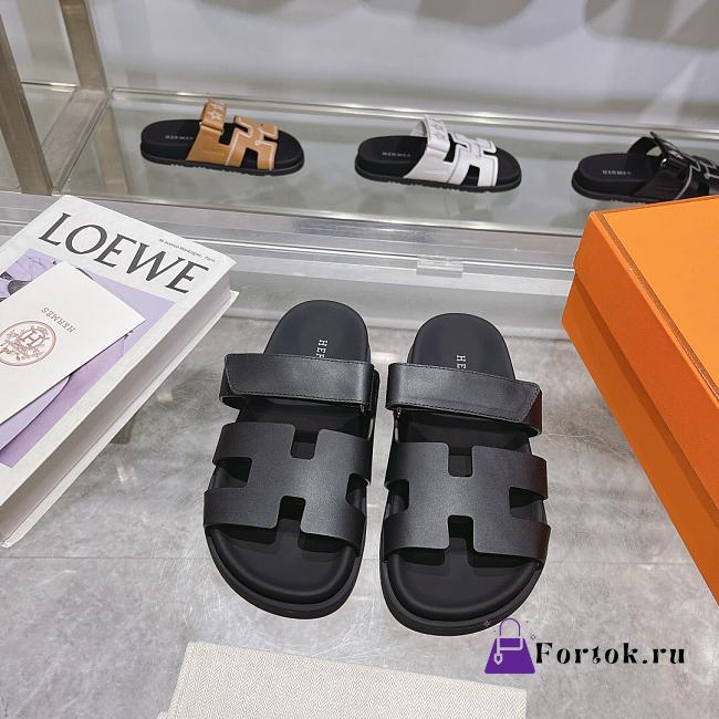 Fortok Hermes Chypre Sandals Black - 1
