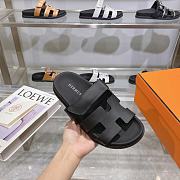 Fortok Hermes Chypre Sandals Black - 5