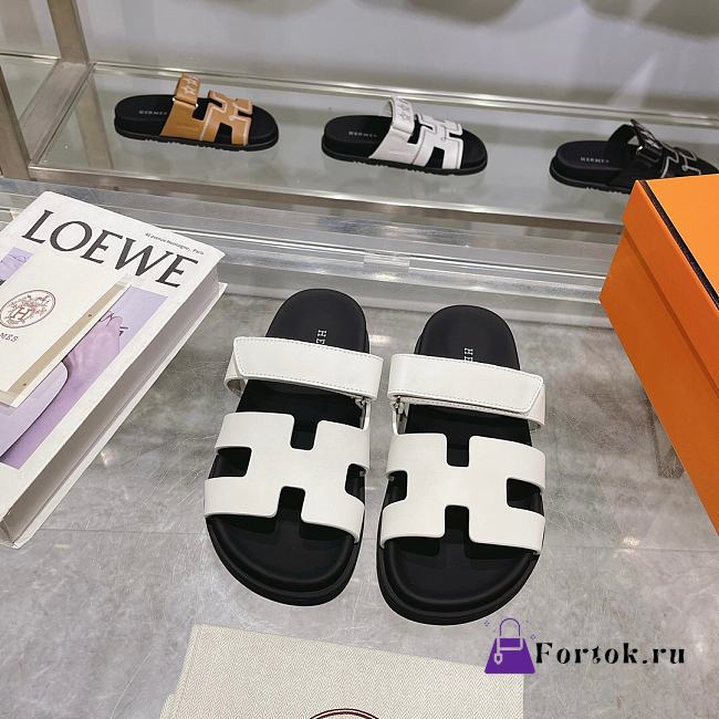 Fortok Hermes Chypre Sandals White - 1