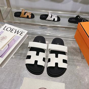 Fortok Hermes Chypre Sandals White