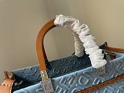 Fortok Fendi Sunshine Denim Blue Tote Bag 35x17x31cm - 6