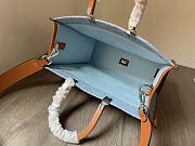 Fortok Fendi Sunshine Denim Blue Tote Bag 35x17x31cm - 5