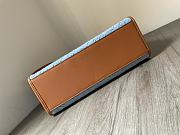 Fortok Fendi Sunshine Denim Blue Tote Bag 35x17x31cm - 4