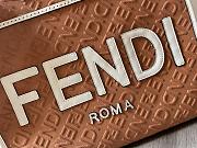 Fortok Fendi Sunshine Denim Brown Tote Bag 35x17x31cm - 3
