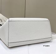 Fortok Fendi Origami Large White Leather Bag 27x15x27cm  - 6