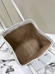 Fortok Fendi Origami Large White Leather Bag 27x15x27cm  - 3