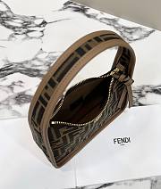 Fortok Fendi Mini Fendessence Brown FF Fabric Bag 80165 27x20.5x7cm  - 6