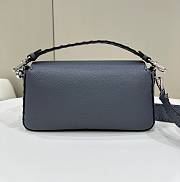 Fortok Fendi Baguette Dark Blue Selleria Bag 8610 28x6.5x15cm - 3